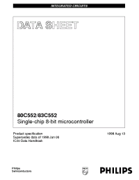 Datasheet S80C552-CA68 manufacturer Philips